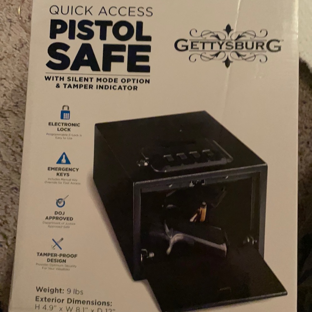 Gettysburg pistol safe